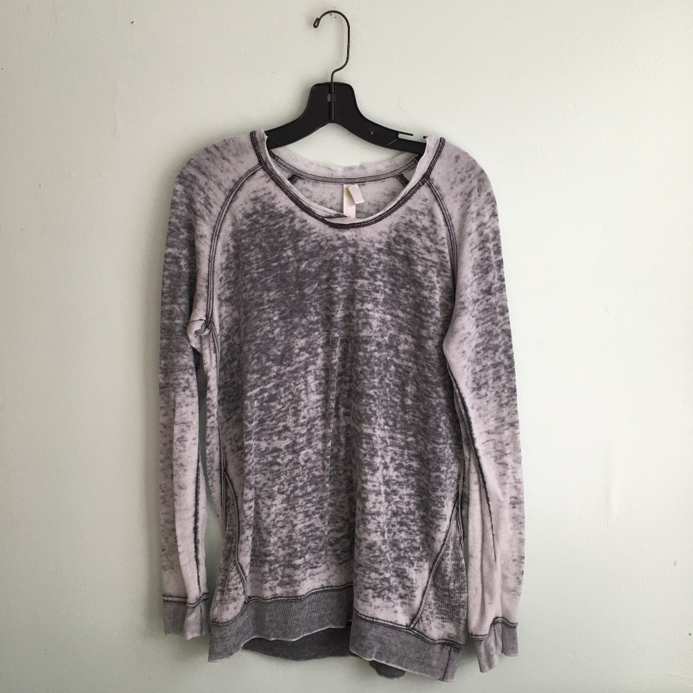 Chaser Style Green Tea Burnout Long Sleeve Top